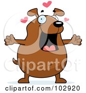 Poster, Art Print Of Loving Dog With Open Arms