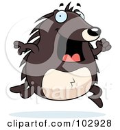 Royalty Free RF Clipart Illustration Of A Happy Running Hedgehog