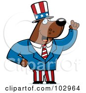 Poster, Art Print Of Patriotic American Bear With An Idea