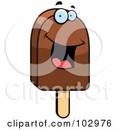 Royalty Free RF Clipart Illustration Of A Happy Smiling Fudge Bar by Cory Thoman