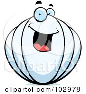 Royalty Free RF Clipart Illustration Of A Happy Smiling Shell