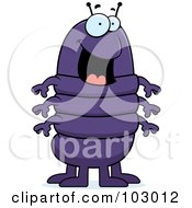 Royalty Free RF Clipart Illustration Of A Happy Standing Centipede