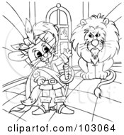 Coloring Page Outline Of Puss In Boots By A Lion