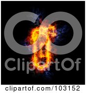 Royalty Free RF Clipart Illustration Of A Blazing Fire Extinguisher Symbol