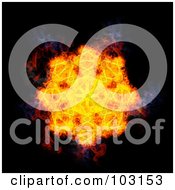 Royalty Free RF Clipart Illustration Of A Blazing Geometric Motif Symbol