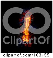 Royalty Free RF Clipart Illustration Of A Blazing Exclamation Point Symbol