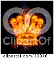 Royalty Free RF Clipart Illustration Of A Blazing Chess Queen Symbol