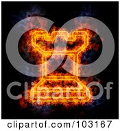 Royalty Free RF Clipart Illustration Of A Blazing Chess Rook Symbol