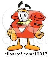 Poster, Art Print Of Red Telephone Mascot Cartoon Character Pointing At The Viewer