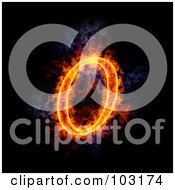 Royalty Free RF Clipart Illustration Of A Blazing Number 0 Symbol