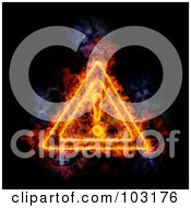 Royalty Free RF Clipart Illustration Of A Blazing Attention Sign Symbol