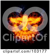 Royalty Free RF Clipart Illustration Of A Blazing Holy Spirit Dove Symbol by Michael Schmeling #COLLC103177-0128