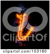 Royalty Free RF Clipart Illustration Of A Blazing Lowercase L Symbol