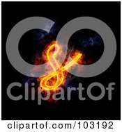 Royalty Free RF Clipart Illustration Of A Blazing Lowercase S Symbol