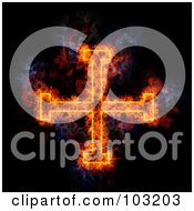 Royalty Free RF Clipart Illustration Of A Blazing Cross Potent Symbol