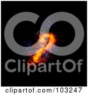 Royalty Free RF Clipart Illustration Of A Blazing Question Mark Symbol 2