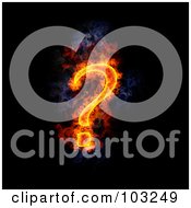 Royalty Free RF Clipart Illustration Of A Blazing Question Mark Symbol 1