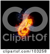 Royalty Free RF Clipart Illustration Of A Blazing Capital Italic C Symbol