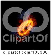 Royalty Free RF Clipart Illustration Of A Blazing Capital Italic O Symbol