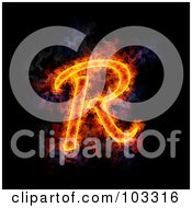 Poster, Art Print Of Blazing Capital R Symbol