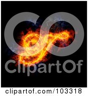 Poster, Art Print Of Blazing Capital Italic Y Symbol