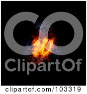 Poster, Art Print Of Blazing Lowercase Italic W Symbol