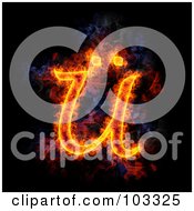 Poster, Art Print Of Blazing Symbol - Capital U