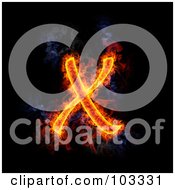 Poster, Art Print Of Blazing Capital X Symbol