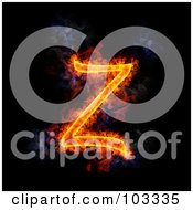 Poster, Art Print Of Blazing Capital Z Symbol