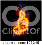 Royalty Free RF Clipart Illustration Of A Blazing Thumbs Up Symbol