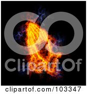 Royalty Free RF Clipart Illustration Of A Blazing Praying Hands Symbol by Michael Schmeling