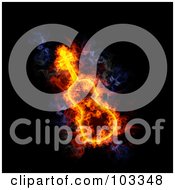 Royalty Free RF Clipart Illustration Of A Blazing Violin Symbol by Michael Schmeling