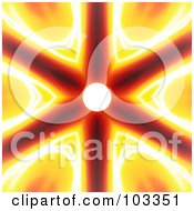 Royalty Free RF Clipart Illustration Of A Bright Fiery Solar Background by Arena Creative