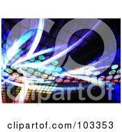 Poster, Art Print Of Background Of Fractal Lights And Colorful Equalizer Dots