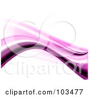 Poster, Art Print Of Abstract Pink Wave On White Background