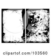 Poster, Art Print Of Digital Collage Of Two Black Grungy Splatter Borders
