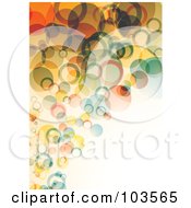 Poster, Art Print Of Background Of Colorful Floating Bubbles Over Off White