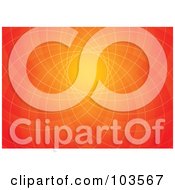 Royalty Free RF Clipart Illustration Of An Orange Background With Spiral Lines by michaeltravers