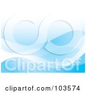 Royalty Free RF Clipart Illustration Of A Smooth Blue Ocean Wave Background by michaeltravers #COLLC103574-0111