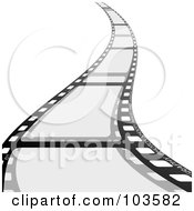 Royalty Free RF Clipart Illustration Of A Film Strip Curving Forward by michaeltravers #COLLC103582-0111