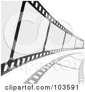 Royalty Free RF Clipart Illustration Of A Film Strip Curving To The Right by michaeltravers #COLLC103591-0111
