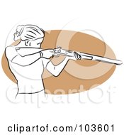 Poster, Art Print Of Woman Shooting A Rifle