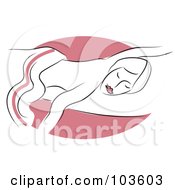 Royalty Free RF Clipart Illustration Of A Woman Relaxing