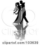 Poster, Art Print Of Silhouetted Couple Dancing At Their Wedding