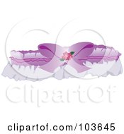 Royalty Free RF Clipart Illustration Of A Purple Bridal Garter Belt