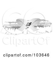 Royalty Free RF Clipart Illustration Of A Silver Bridal Garter Belt by Pams Clipart
