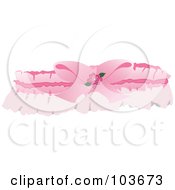 Royalty Free RF Clipart Illustration Of A Pink Bridal Garter Belt by Pams Clipart