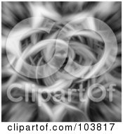 Poster, Art Print Of Grayscale Fractal Like Tunnel Background