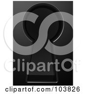 Royalty Free RF Clipart Illustration Of A 3d Black Keyhole With A View Of Darkness