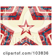 Royalty Free RF Clipart Illustration Of A Grungy American Star Pattern Background